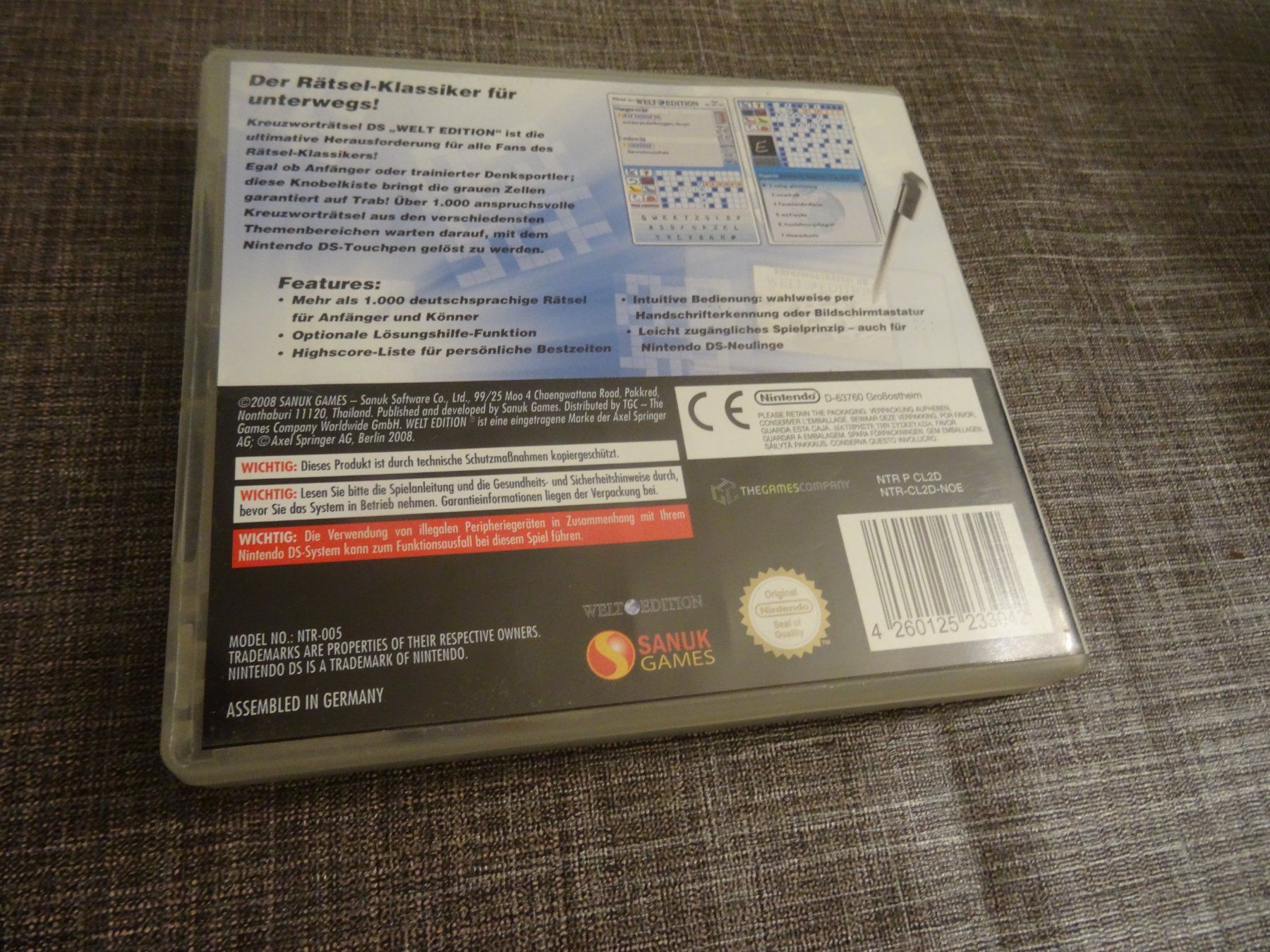 Nintendo Giochi: Kreuzwörterätsel DS Welt Edition – Usato da Olten venduto da Disc-Ausverkauf 2