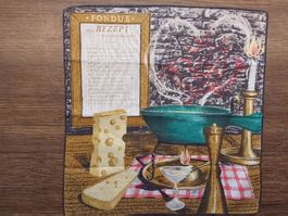 Taschentuch Motiv Fondue