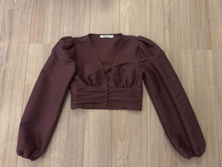 Elegantes Oberteil NA-KD Gr. 34 brombeer