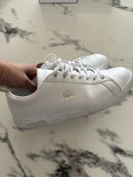 Lacoste Baskets en cuir blanc, taille 40