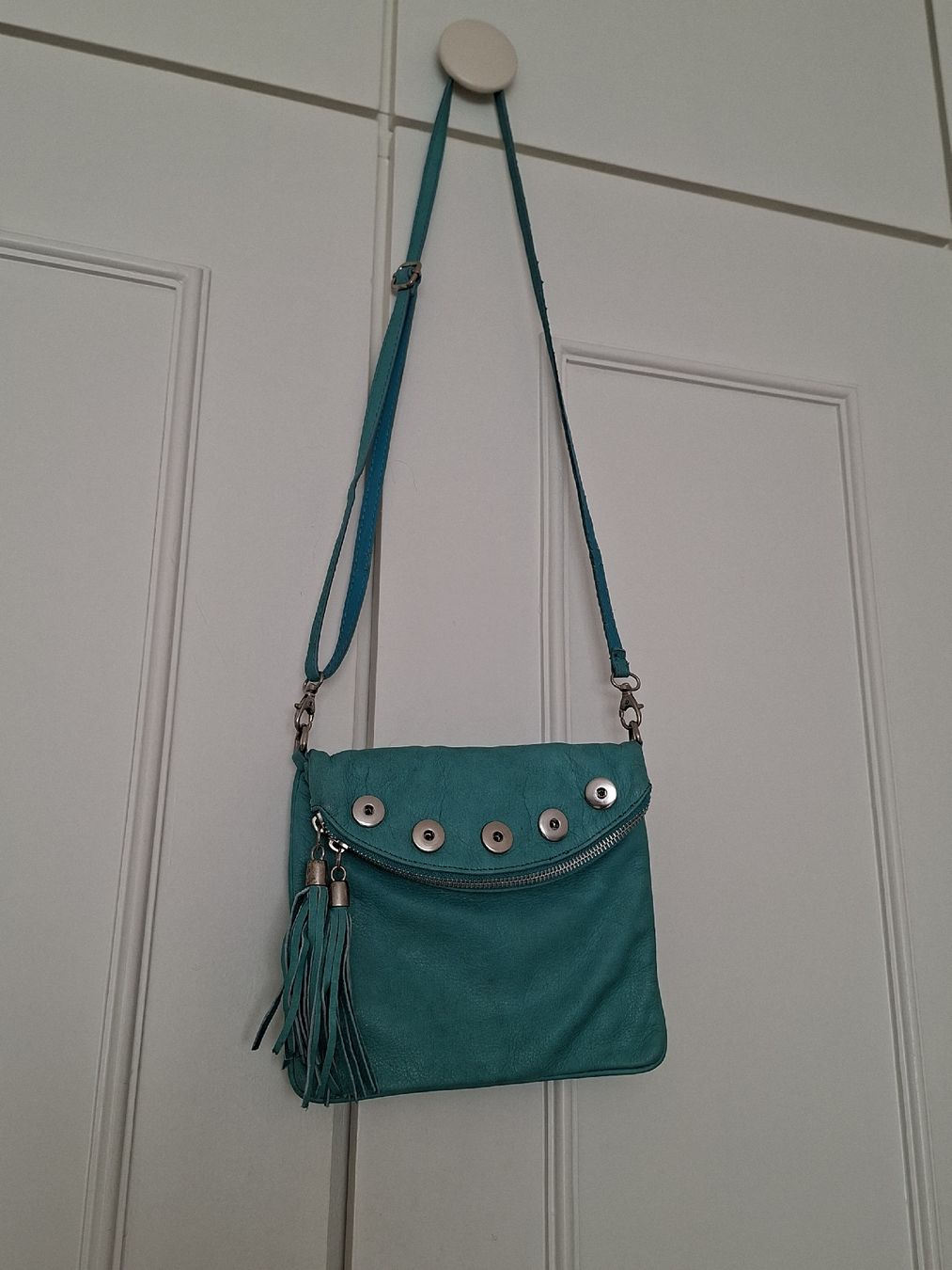 Vera Pelle Borse da donna: Sac Italien en Cuir Véritable Turquoise – Nuovo (secondo la descrizione) da Lutry venduto da Sim_Sta 4