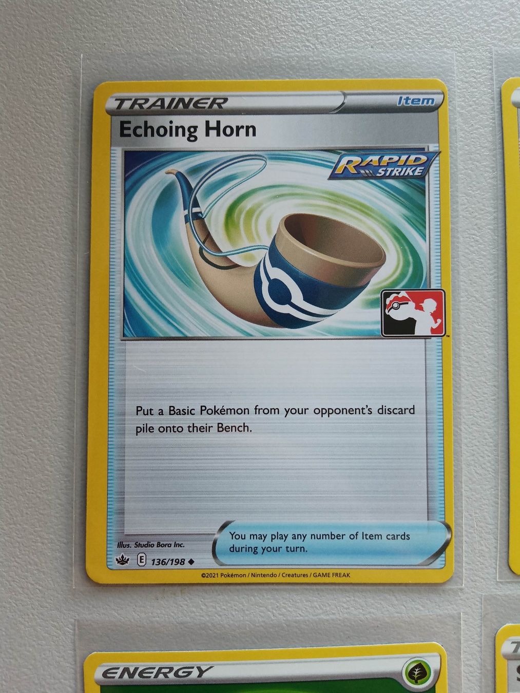 Pokémon Sammelbilder & Trading cards: Echoing horn - Pokemon TCG Prize Pack Stamp Stempel – Gebraucht aus Altstätten SG von GGsGameshop