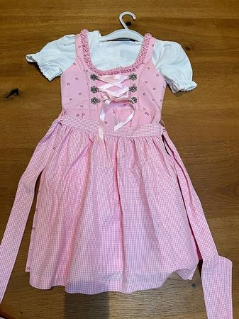 Neuwertiges Kinder Dirndl Gr. 110 (rosa)