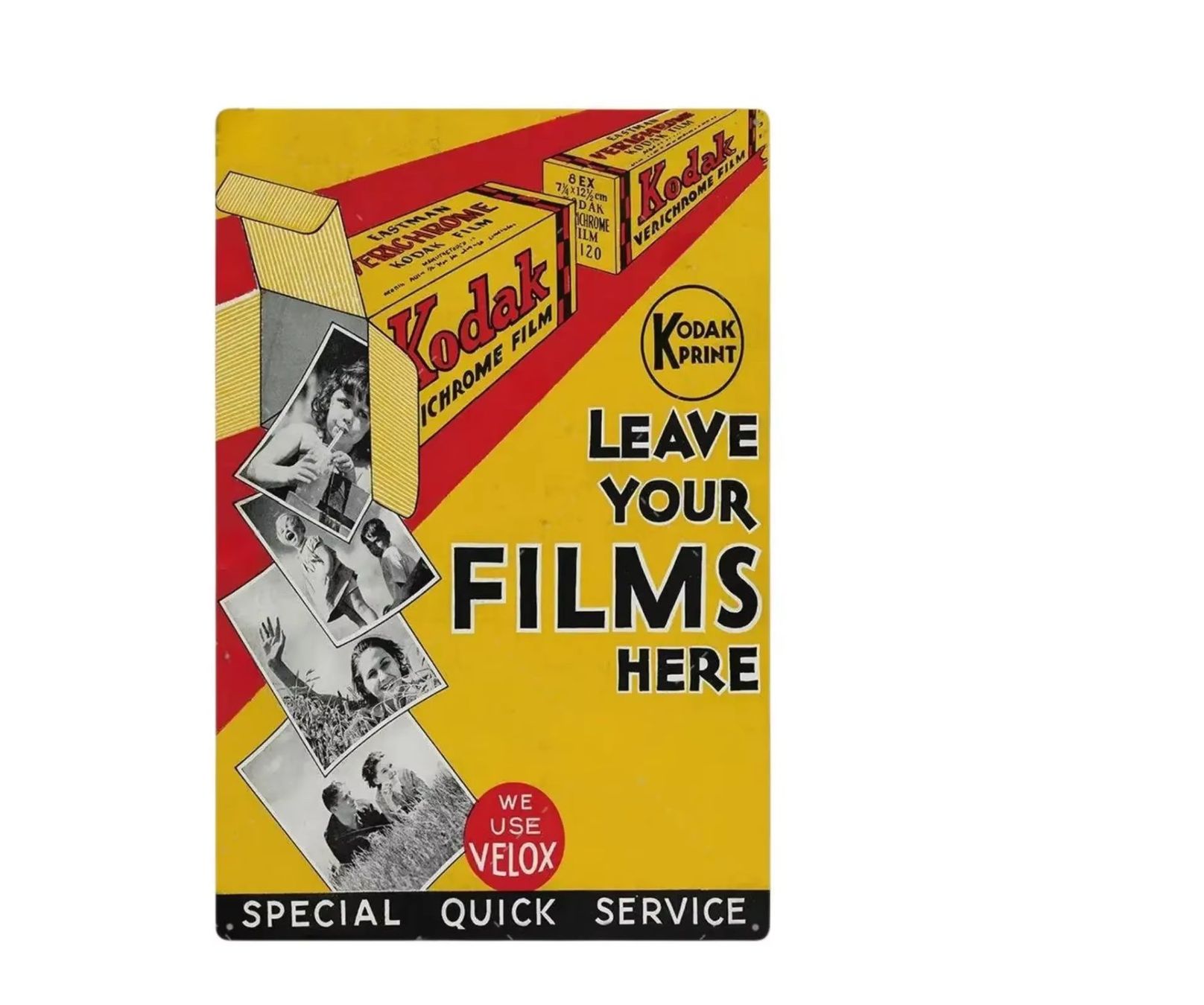 Ecriteaux: Plaque Blechschild Kodak Film – Neuf avec emballage d'origine à Uvrier par AlpineTreasures