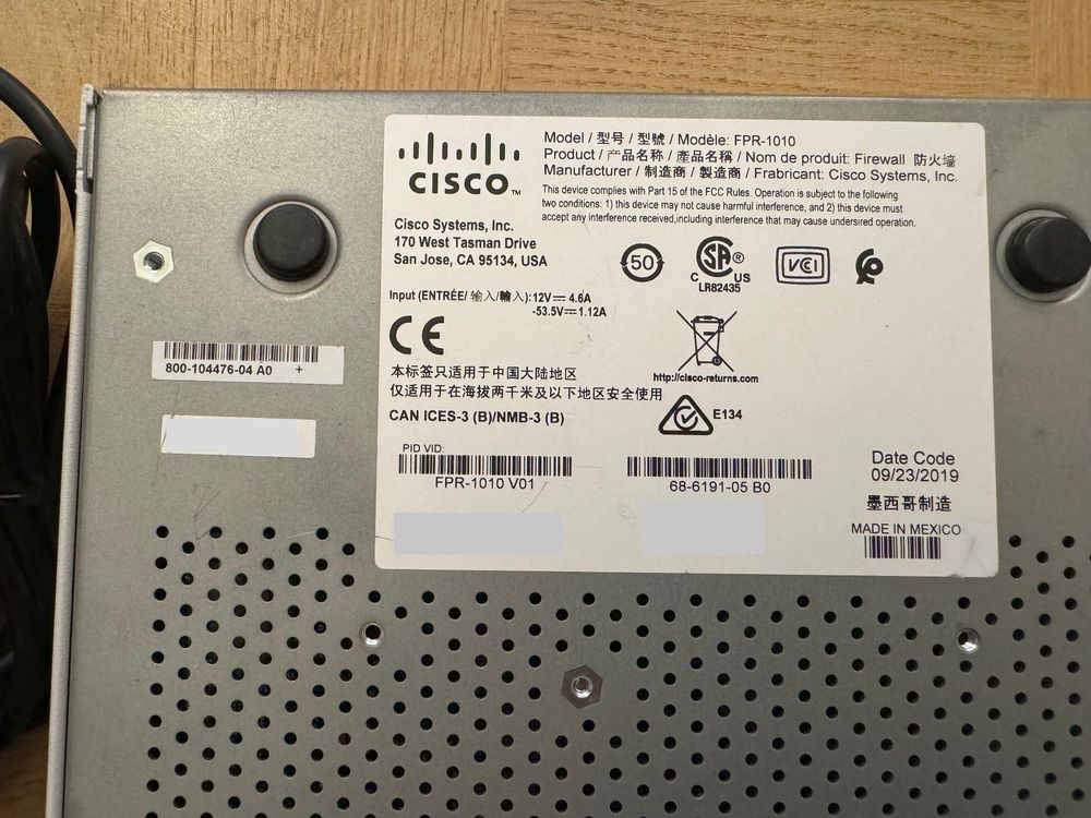 Cisco Firewall 1010E | Firepower 1010 Threat Defense Getting Started ...