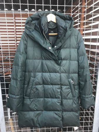 Zara Winterjacke mit Handschuhen dunkelgrün, Gr. XS