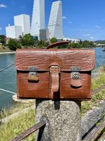 Vintage Echt-Leder-Akten-/Laptop Tasche