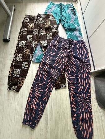 NEW 3 African Print Pants, Diaspora New York,  Sizes S&M