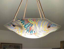 Deckenlampe Loys Lucha  um 1930  aus Frankreich Top Zustand