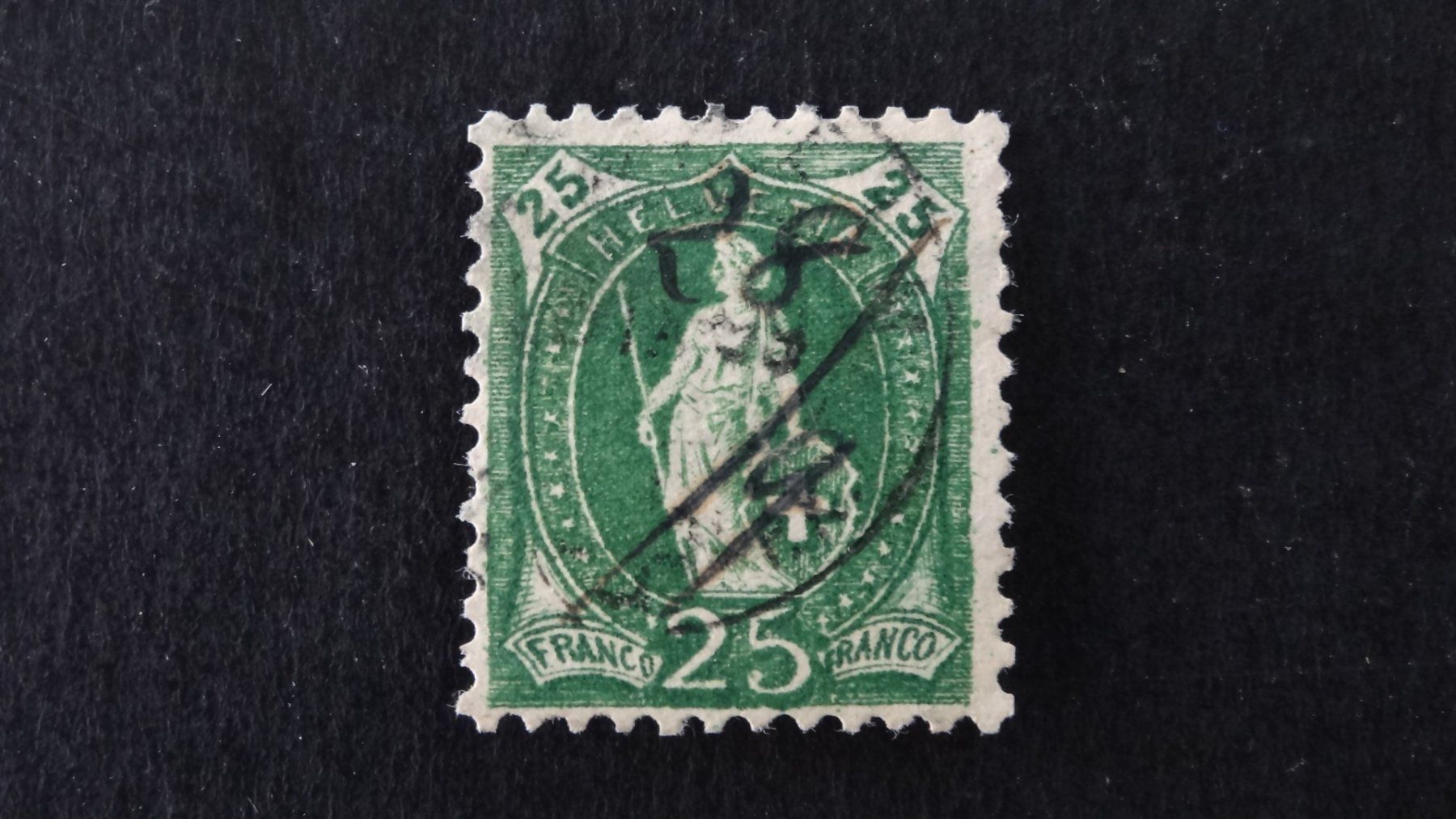 Tutti i francobolli: Handentwertung 28/9  SBK 67D   125 – Usato da Anwil venduto da larks