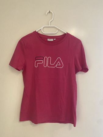 pinkes Fila T-Shirt, Baumwolle, Grösse M (Kindergrösse)