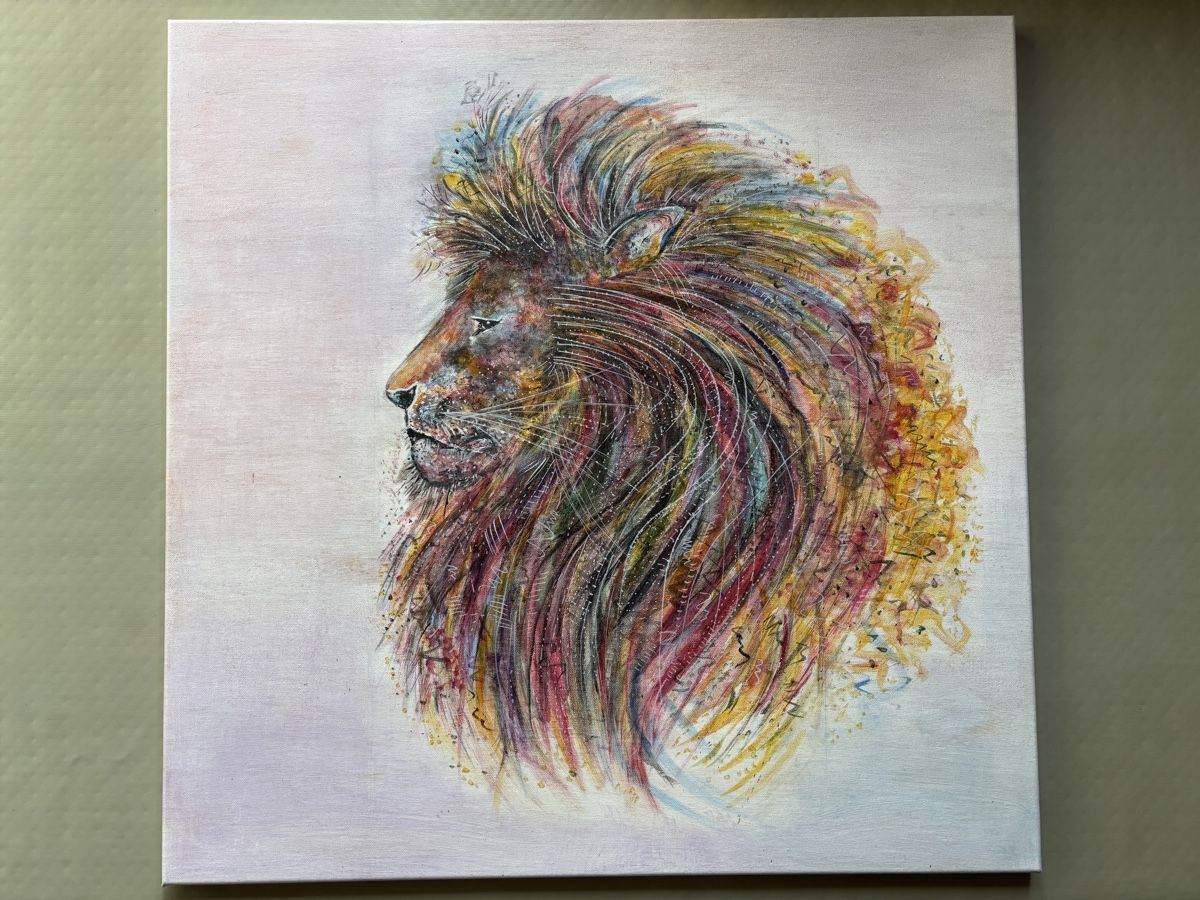 Dipinti: Abstraktes Löwen Gemälde, Unikat 68x68cm – Usato da Baden venduto da AlejandroA