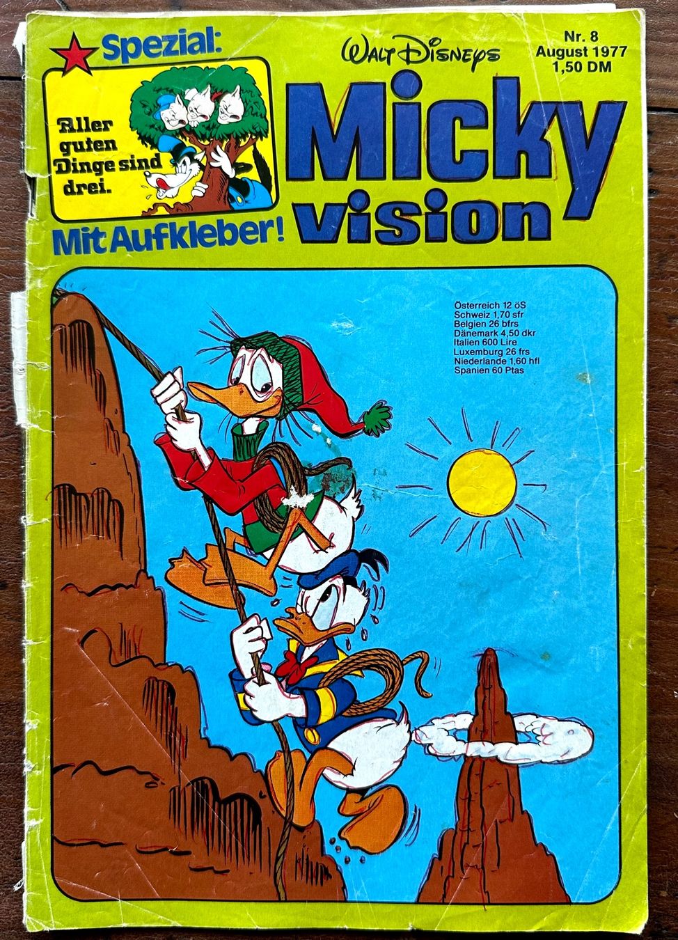 BD: Micky Vision Nr. 8 1977, hunderte Comics eingestellt ab 1.- – D'occasion à Seltisberg par quadartswiss