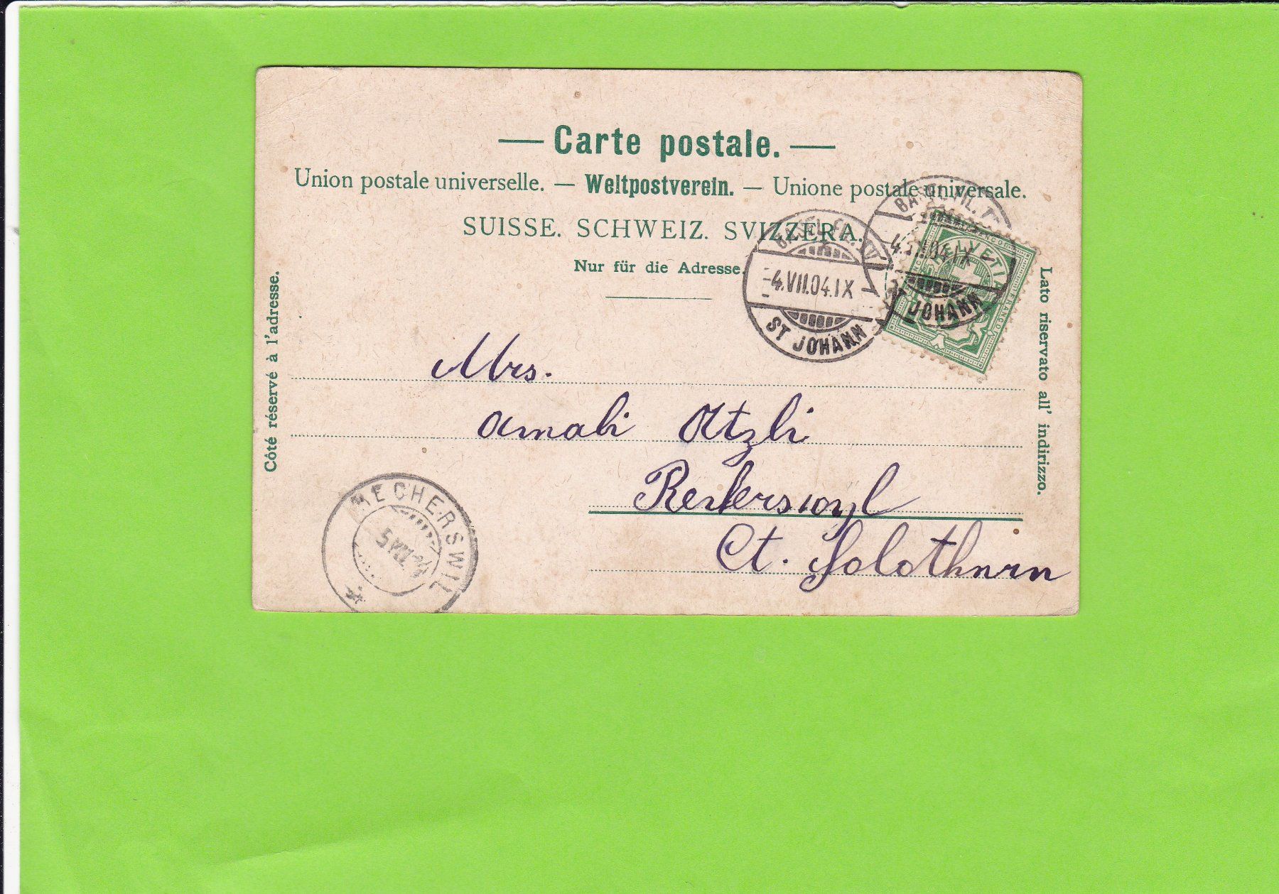 Cartoline postali: Gruss von Heiligenschwendi – Usato da St. Peterzell venduto da neckertal 1