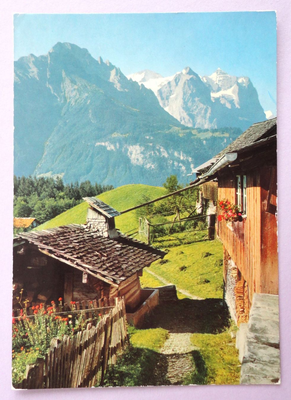 Cartoline postali: Reuti 1044 m ü.M., Hasliberg – Usato da Fétigny venduto da Billy2miny