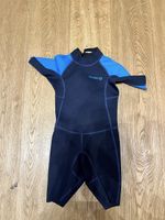 Néoprène  shorty OLAIAN bleue et noire taille 8 ans