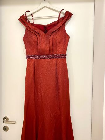Wunderschönes Abendkleid im rot top Zustand Glitzer