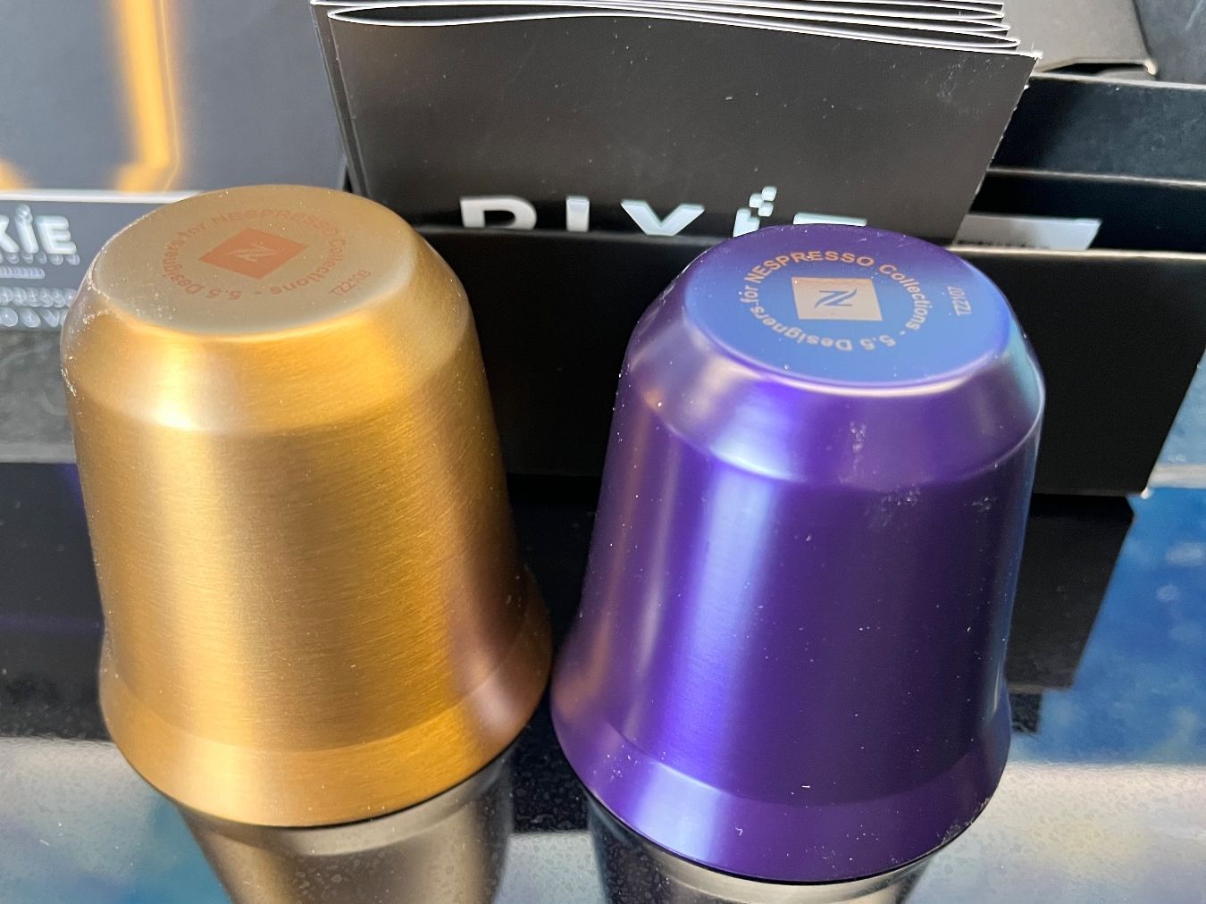 Nespresso Tassen: 2 Nespresso Pixie Espressotasse Espresso Geschirrset Metall – Neu und originalverpackt aus Frauenfeld von Babytimmy 2