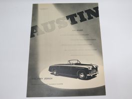 Orig. Werbung 1951 Austin A40 Sport, Emil Frey Zürich