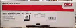 Original Oki C5550, C5800, C5900 black Toner, 43324424