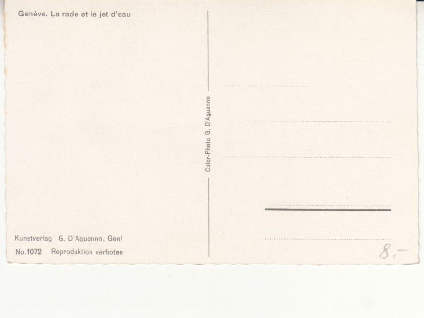 Cartoline postali: Genève ca. 1950 – Usato da Bürglen TG venduto da StampGraf 1