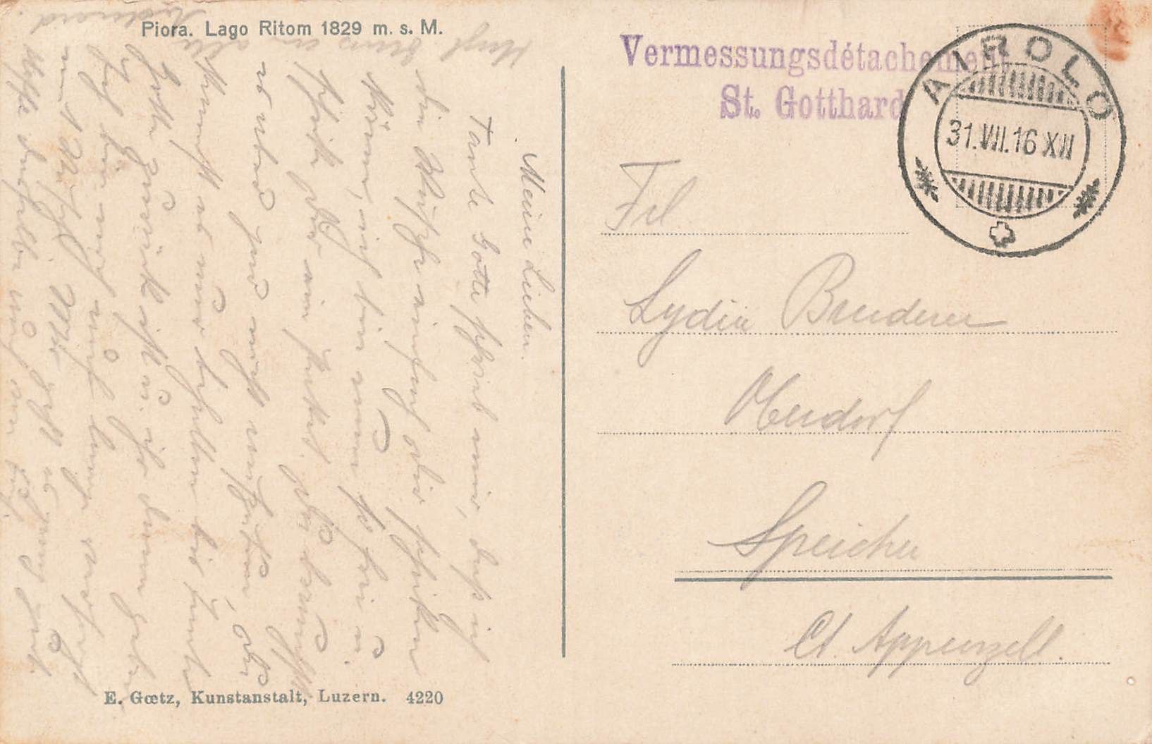 Cartoline postali: Lago ritom Leventina – Usato da Biasca venduto da Blenio71 1