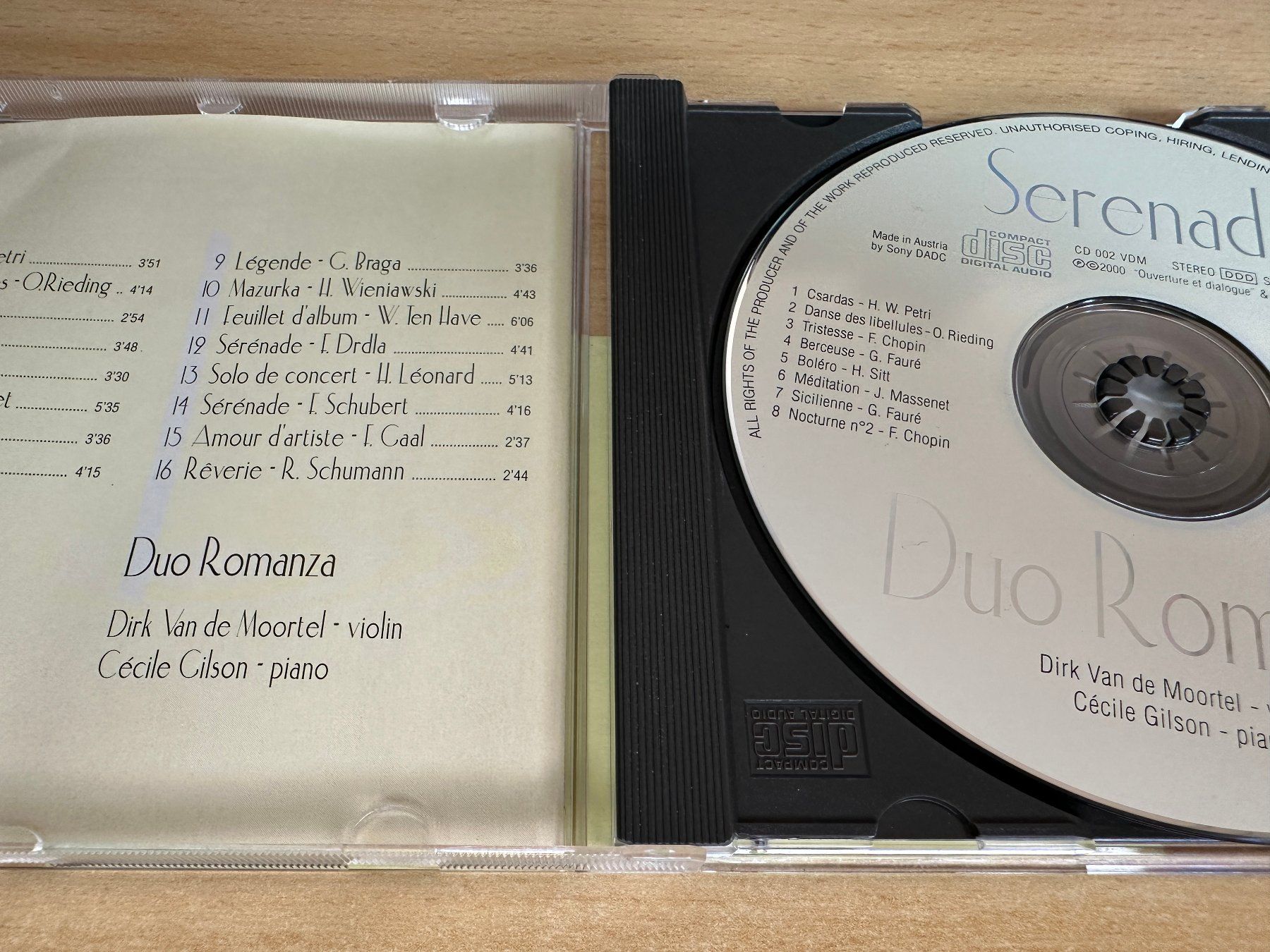 CD: Duo Romanza – Serenade – Usato da Rikon im Tösstal venduto da Alpenmutz 2