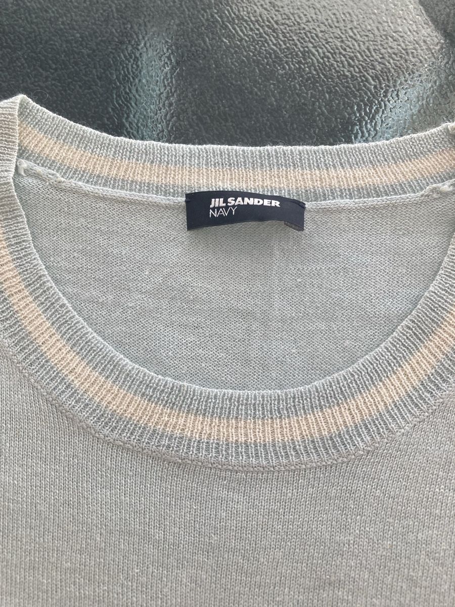 Jil Sander Maglioni & Felpe: JIL SANDER Navy Top, hellblau, Gr. S, Baumwolle/Kaschmir – Usato da Zürich venduto da elegantissima 3