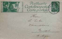 Postkarte Meiringen, Haslital, 1923