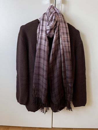 Gina Monti Strickpullover Braun, Gr. M, gratis Schal