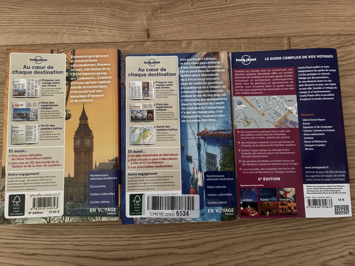 Libri: 3 guide Lonely Planet – Usato da Neyruz FR venduto da Shcc17 1