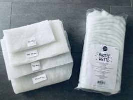 GROSSES STOFFPAKET VLIESELINE UND BASTELWATTE