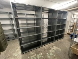 6er-Block Stahlregal, je 35x100x200cm