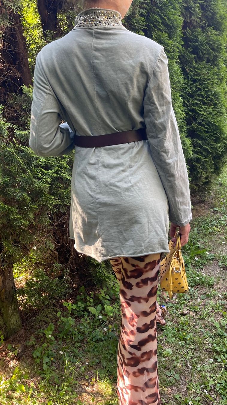 Giacche: Chic Blazer lungo di cotone con strass-tgL – Nuovo (secondo la descrizione) da Gordevio venduto da LanaZimm 3