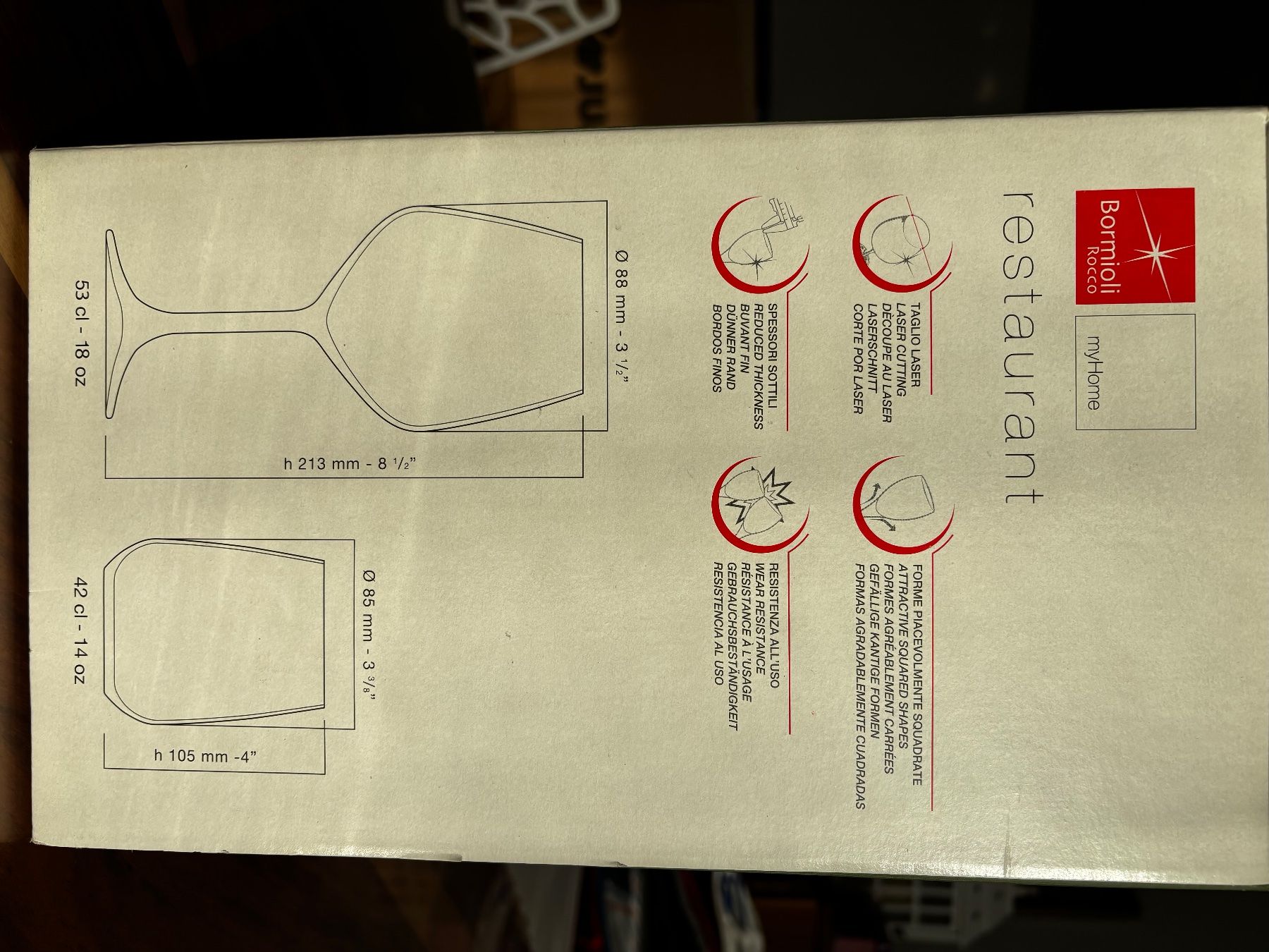 Bicchieri: Bormioli Restaurant Gläser Set, 8-teilig, neu – Nuovo e nell'imballaggio originale da Rotkreuz venduto da laregina 1
