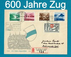 Pro Patria Brief 28.VI.52  600 Jahre ZUG  Markensatz 1952