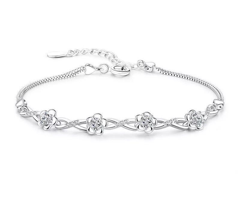 Bracciali & Braccialetti: silber armkette mit blumen – Nuovo e nell'imballaggio originale da St. Gallen venduto da yatoot26 1