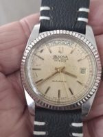 Bulova "Super Seville" D/D Auto 1970's.36mm case 43mm lug to