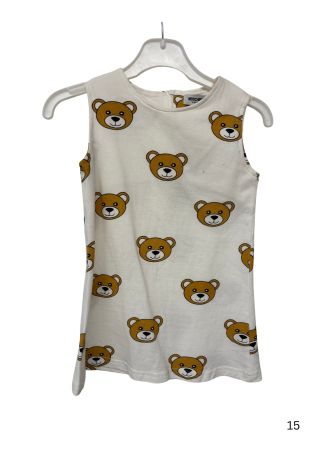 Kinder Kleid Moschino Teddybär Muster weiss Grösse 104