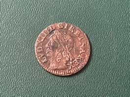 Antike Münze Double Tournois Louis XIII 1645