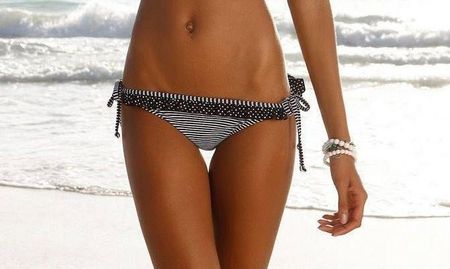 Venice Beach Bikini Hose "Milla", Navy/Weiss, Grösse: 36