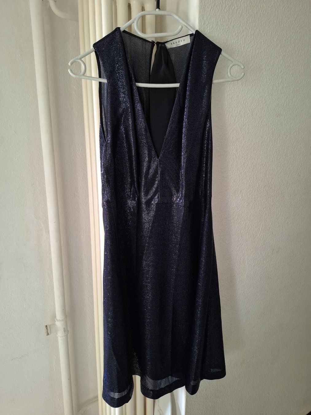 Sandro Kleider: Sandro Robe de soirée bleu marine scintillante Taille L – Gebraucht aus Le Locle von sAm_2112 7