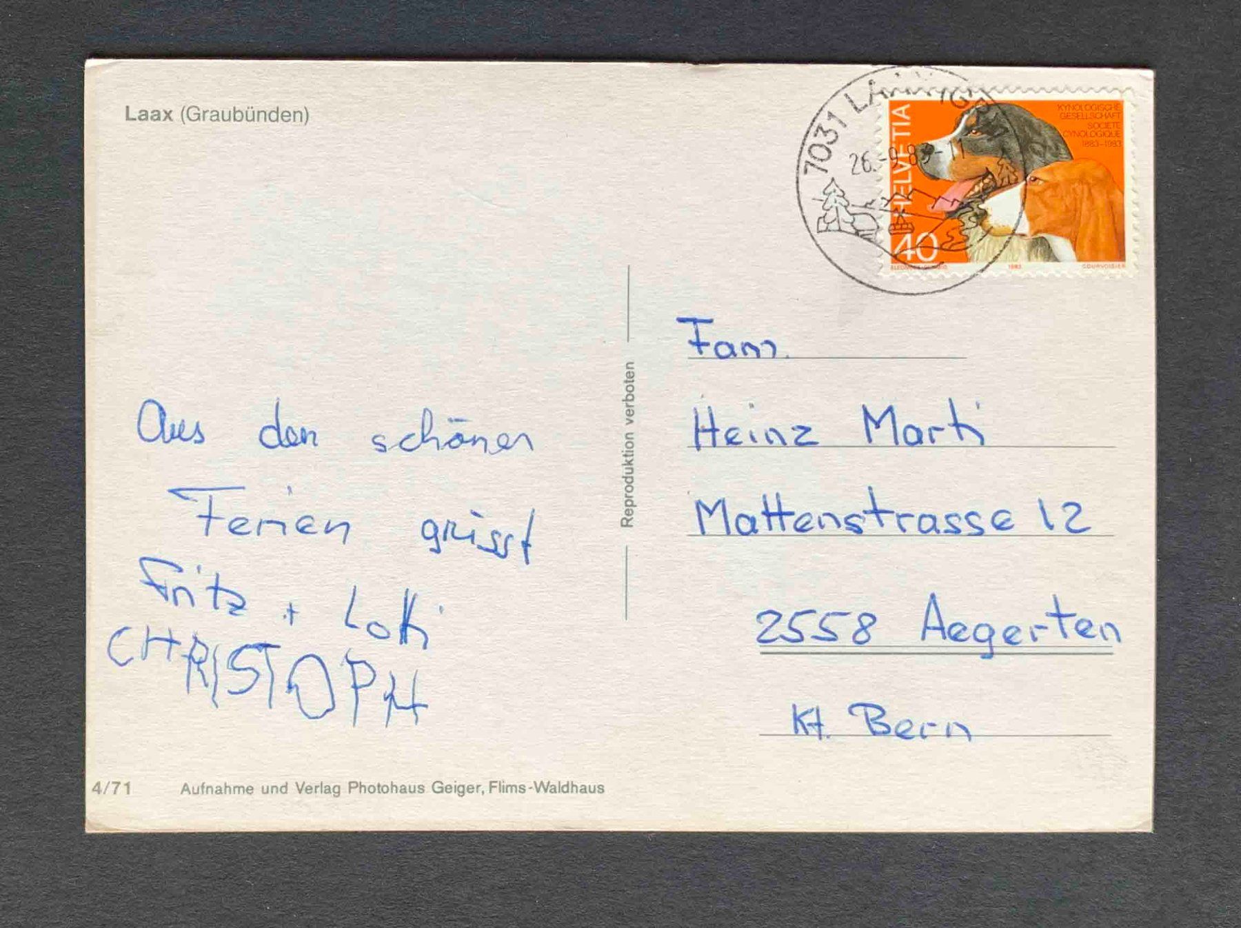 Cartoline postali: AK Laax Graubünden – Usato da Goldau venduto da artelier1 1
