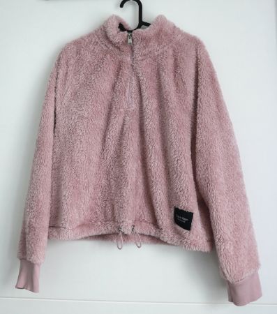 Calvin Klein pinker Flauschi Pullover mit Reissverschluss