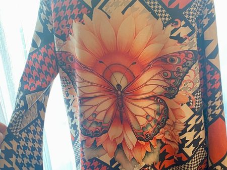 Vintage-Schmetterling Mantel/Blazer/Jacke