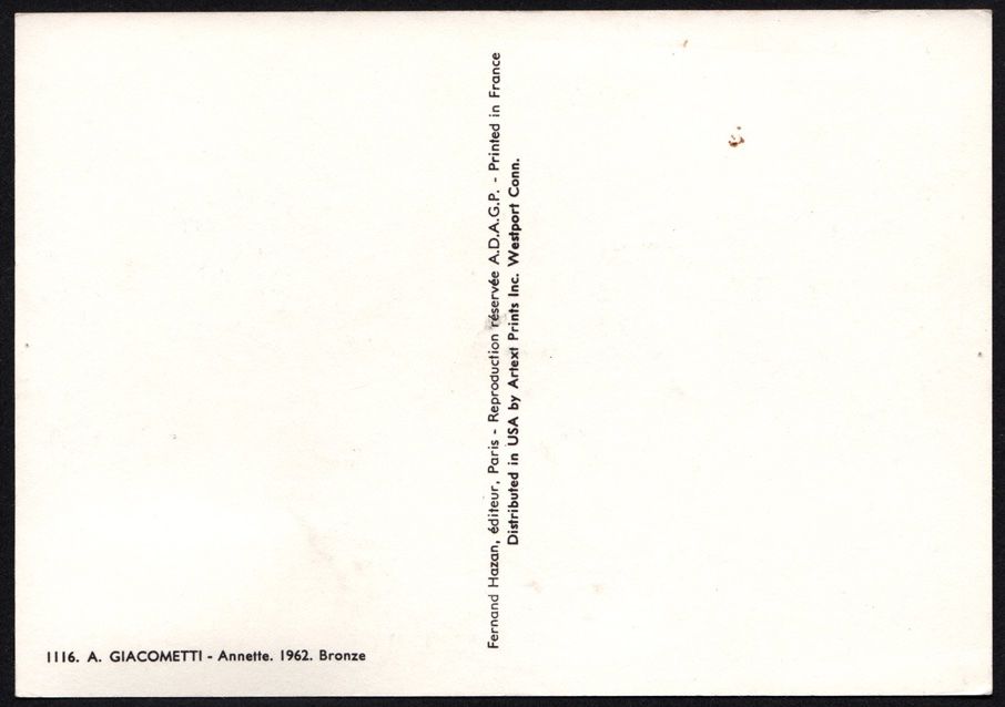 Tous les timbres: Maximumkarte Alberto Giacometti – Neuf (Voir description) à Dottikon par haeusibuh5 1