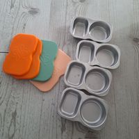 Portionenbehälter 4Stk mit Silikon Deckel neuwertig