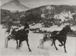 Vintage, St. Moritz, Pferderennen, 1955 (15 x 20 cm)