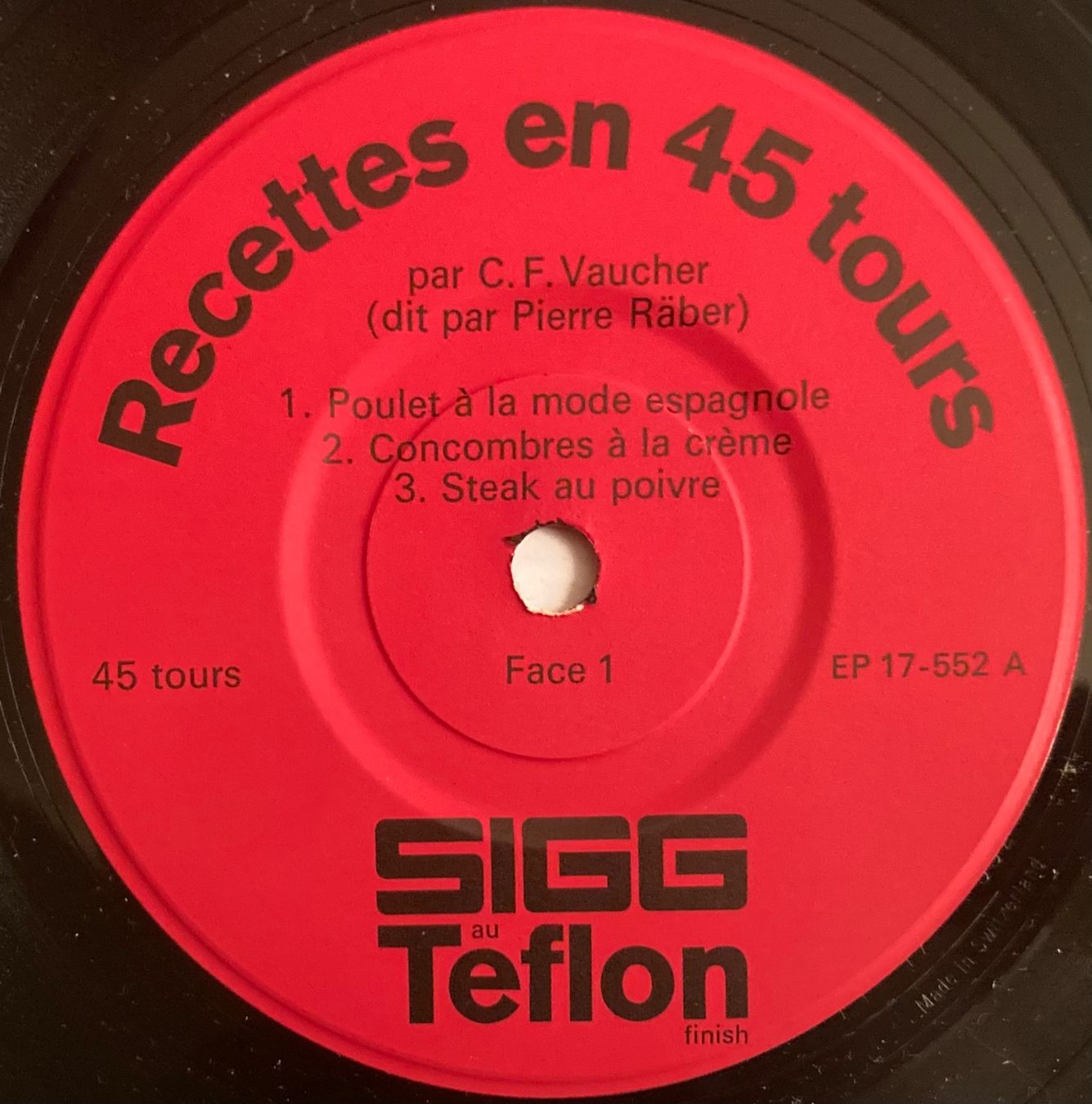 Dischi in vinile: PIERRE RÄBER - RECETTES EN 45T – Usato da Poliez-Pittet venduto da Newtown-Records 2