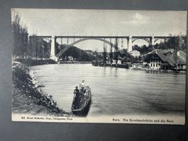 BERN - Die Kornhausbrücke und die Aare - Ansichtskarte